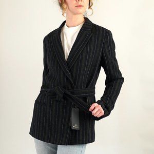 NWT Massimo Dutti Blazer - Navy and Green Stripe